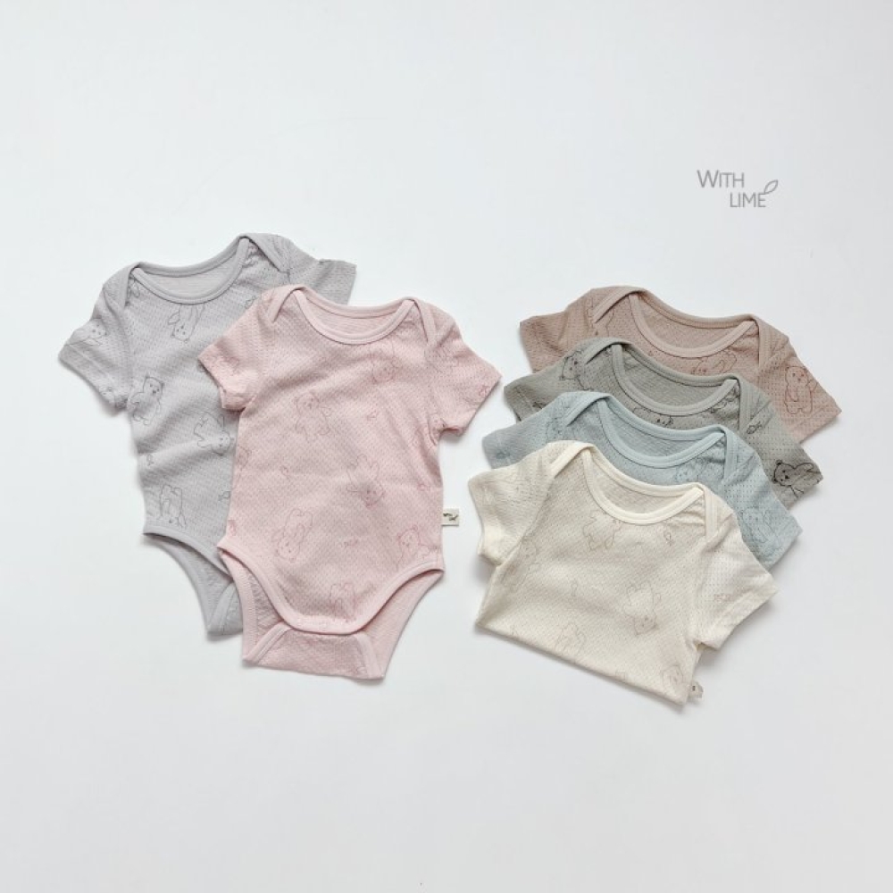 LIME&BLUE06｜(55-80cm)  熊熊室內包屁衣