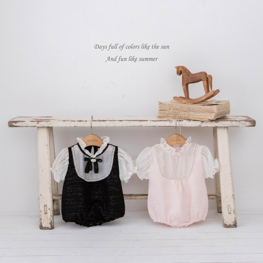 M-KIDS42｜(65-80cm) 雪紡小香風包屁衣