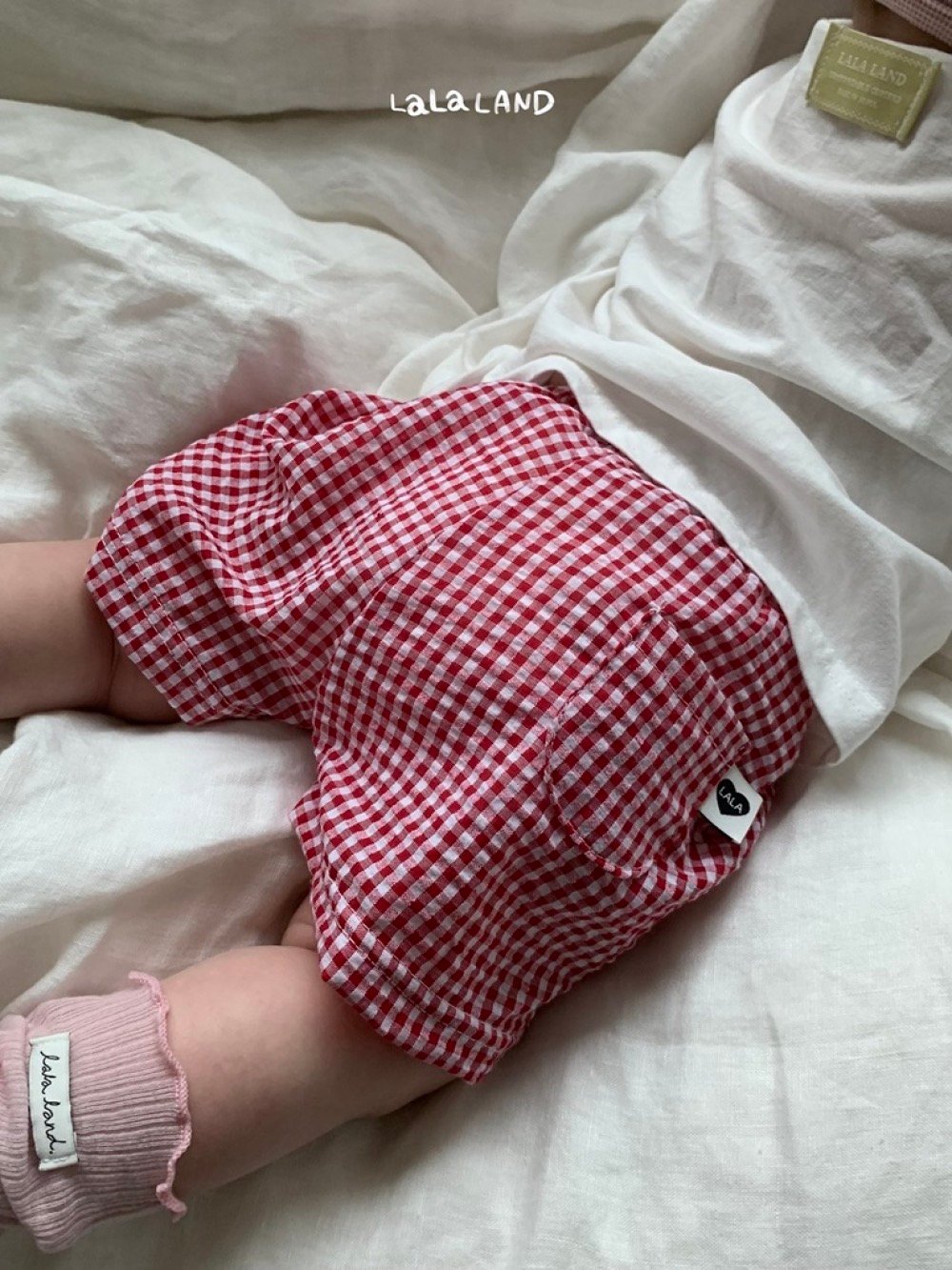 lala land01｜(3m-18m) 4色格紋小短褲