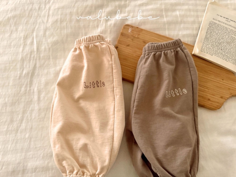 Valubebe01｜(65-90) 英字縮口褲