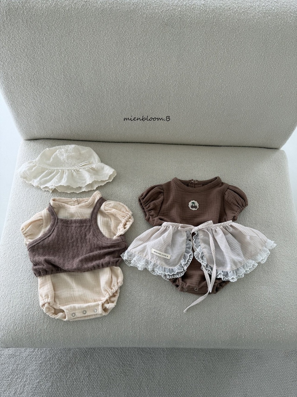 Bloom.b01｜(0m-18m) 櫻桃棉麻包屁衣