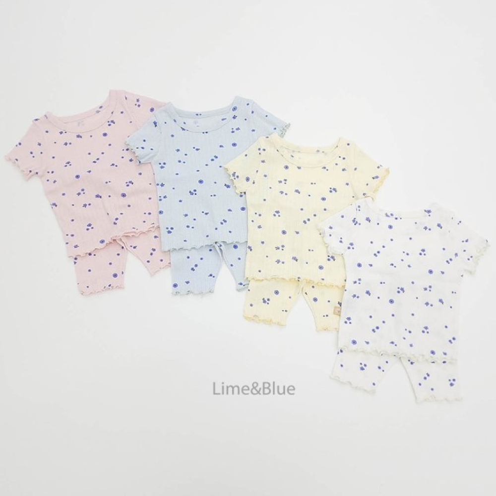 LIME&BLUE17｜(80-118cm)  水彩噴畫居家服