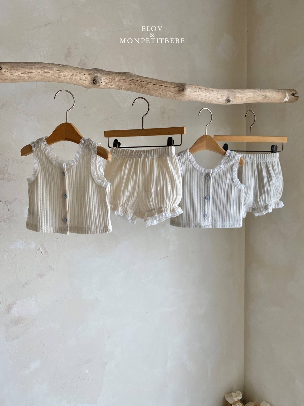 Mon petit15｜(73-118cm) 蕾絲花邊套裝