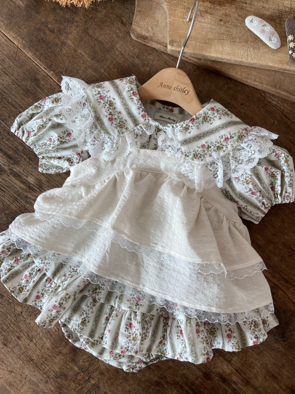 Anne Shirley23｜(3m-22m) 1色田園碎花襯衫