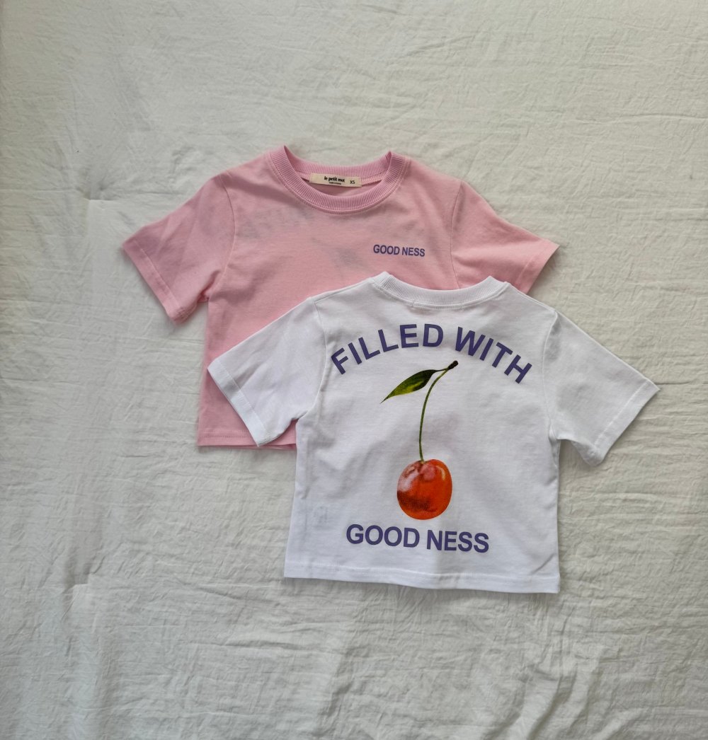 LePetitmot05｜(80-125cm) 櫻桃圖案上衣