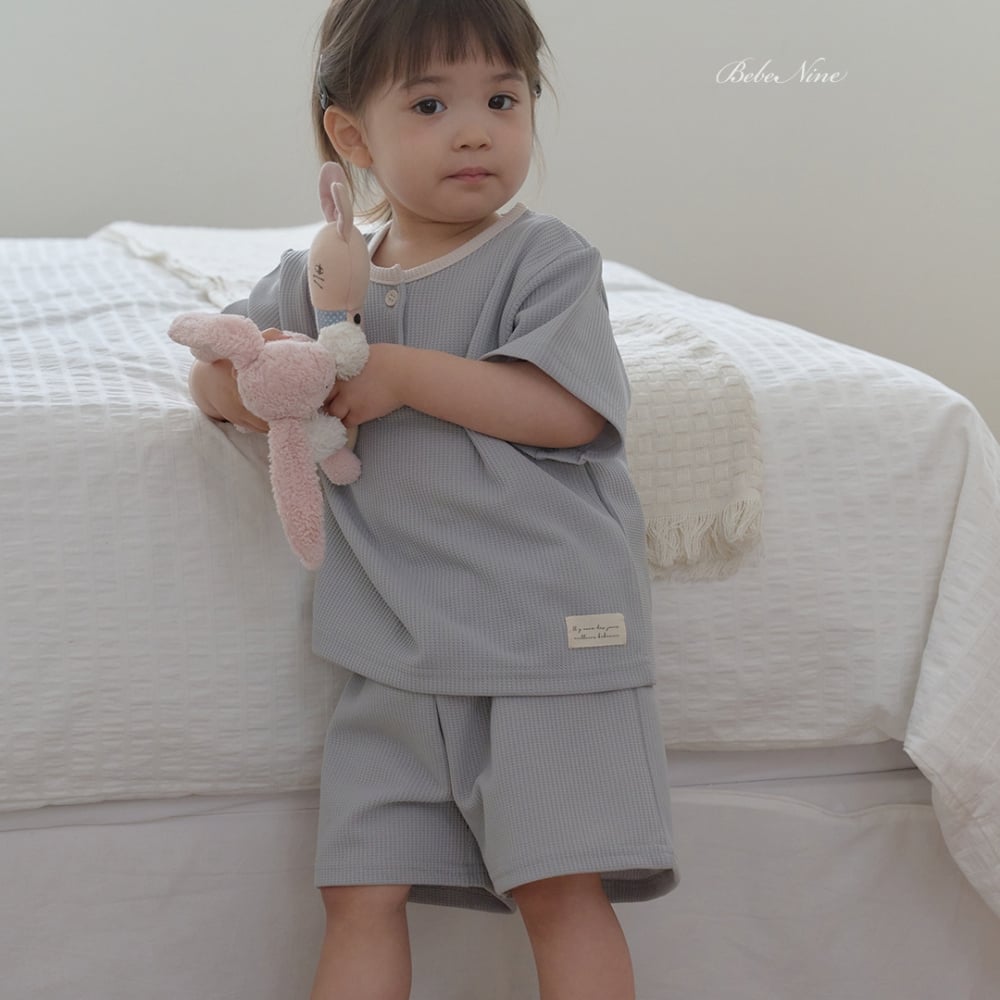 bebe nine12  (65cm-115cm) 3色鈕釦休閒套裝