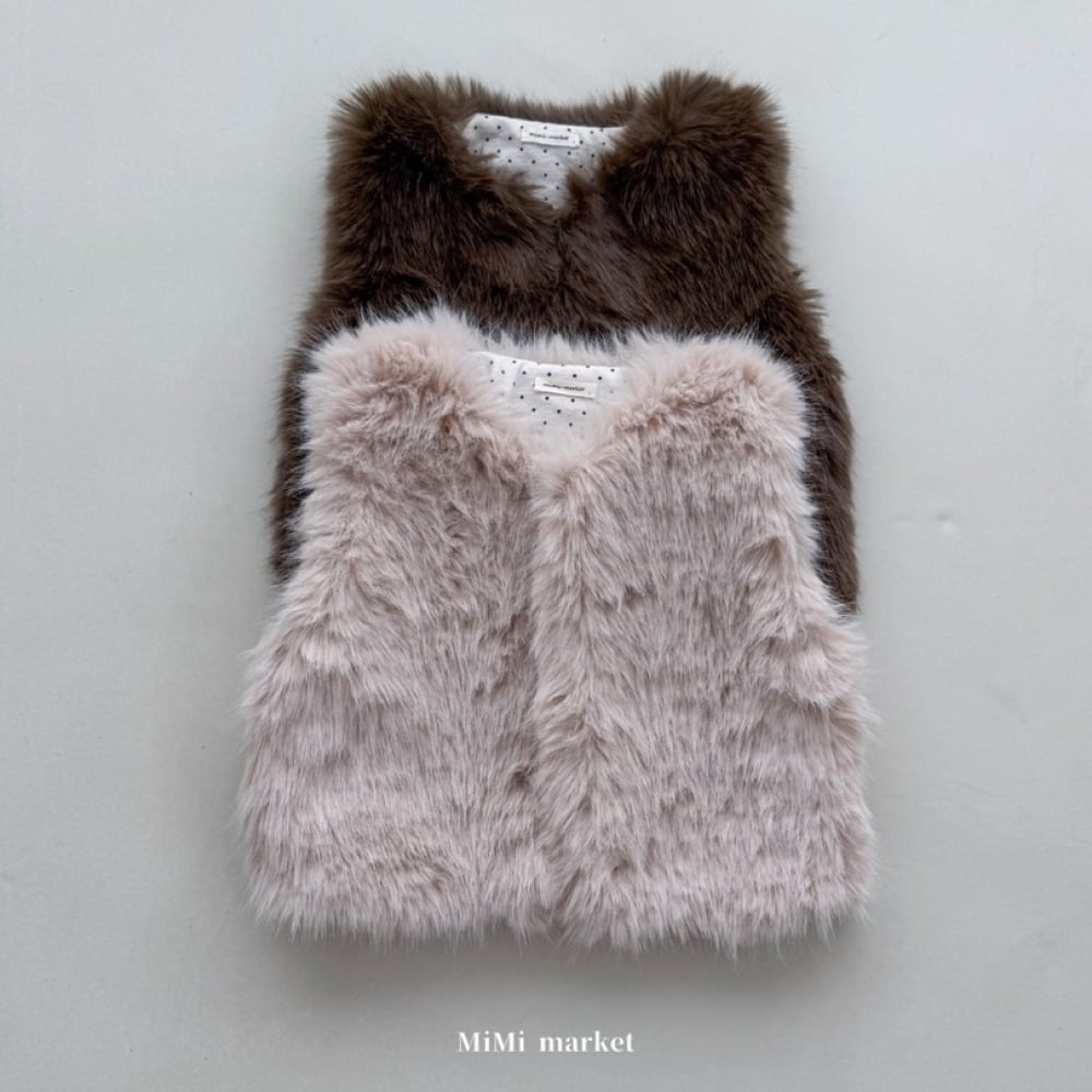 mimi market09 (65-85cm)  毛絨絨背心外套