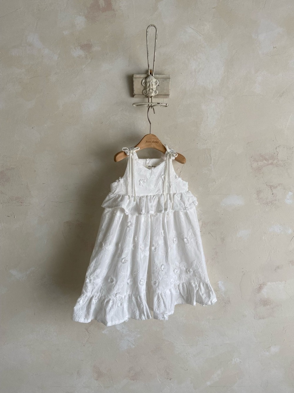 Anne Shirley35｜(1y-5y) 2色碎花壓紋綁帶洋裝
