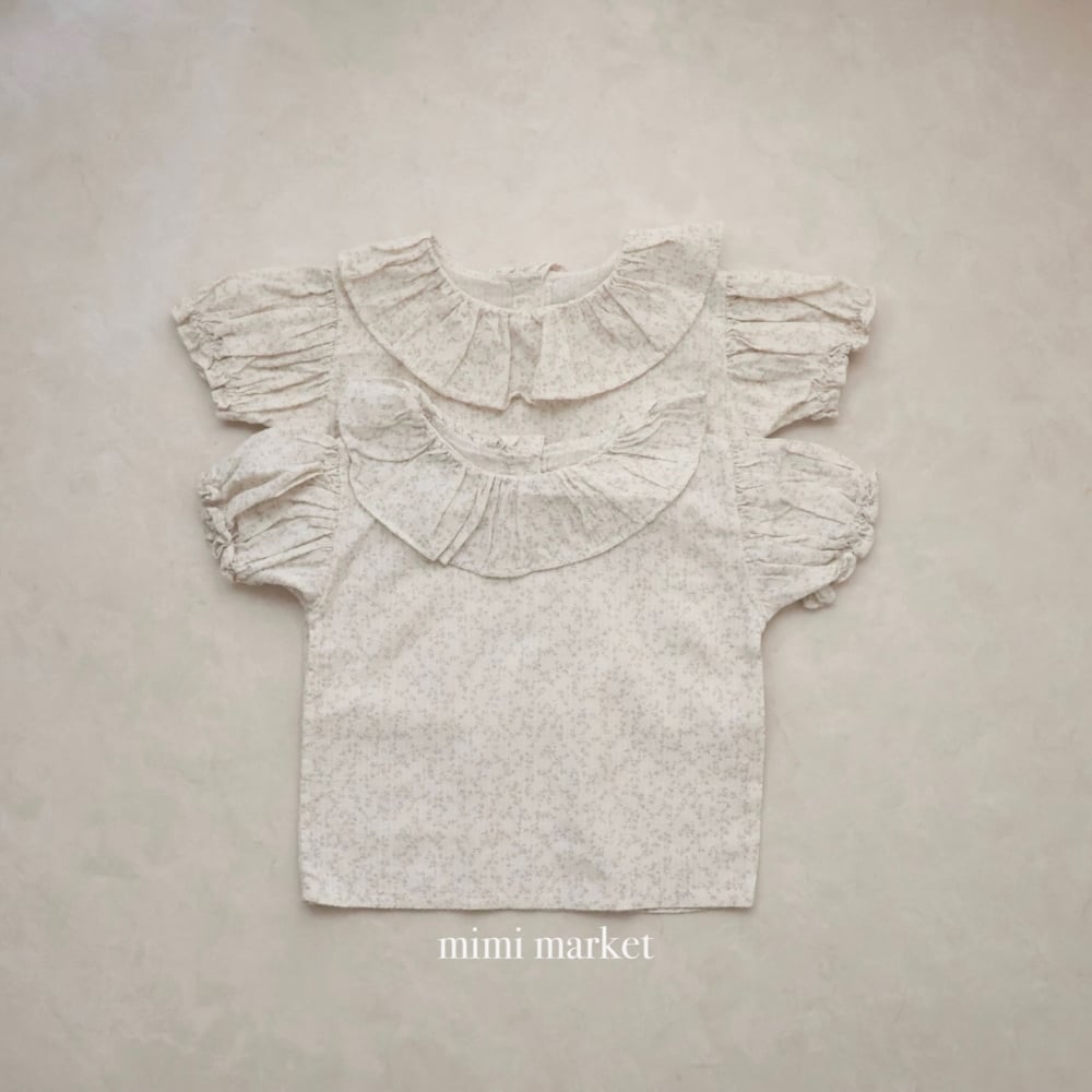 mimi market33 (75-90cm)  碎花荷葉邊上衣