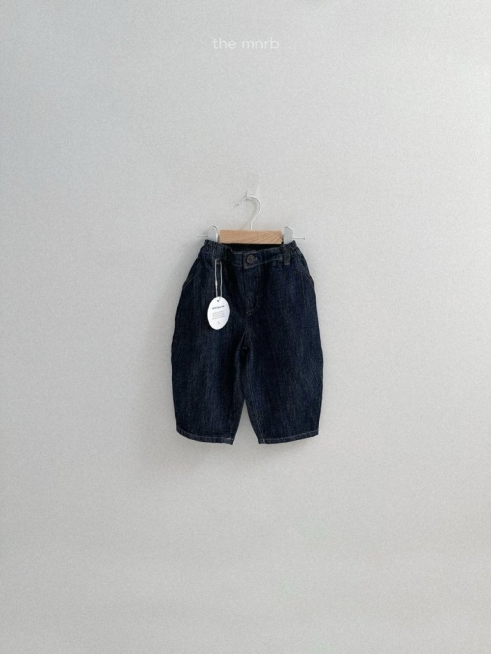 MiniRobe40｜(70-110) 褶皺牛仔繭型褲