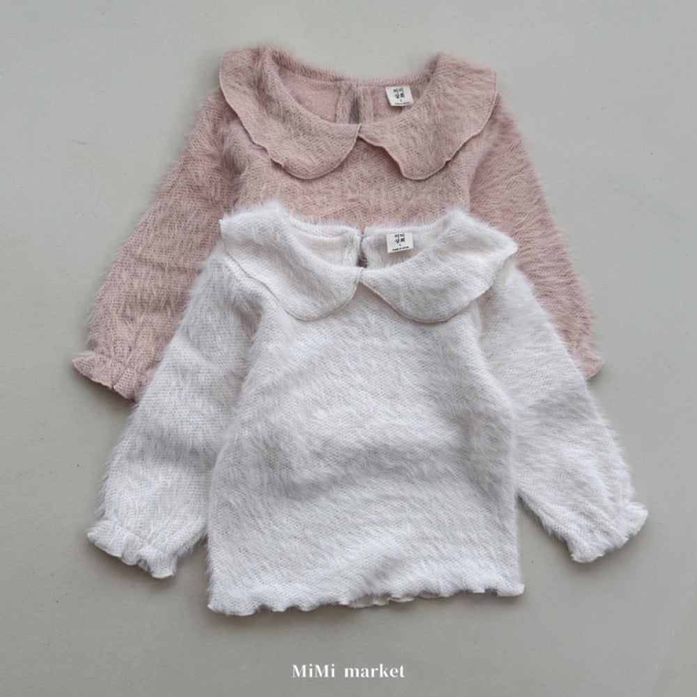 mimi market14 (65-85cm)  絨毛木耳邊上衣