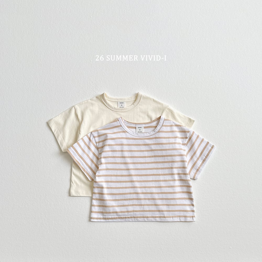 vivid35｜(78cm-125cm) 4款簡單素色條紋上衣(2入組)