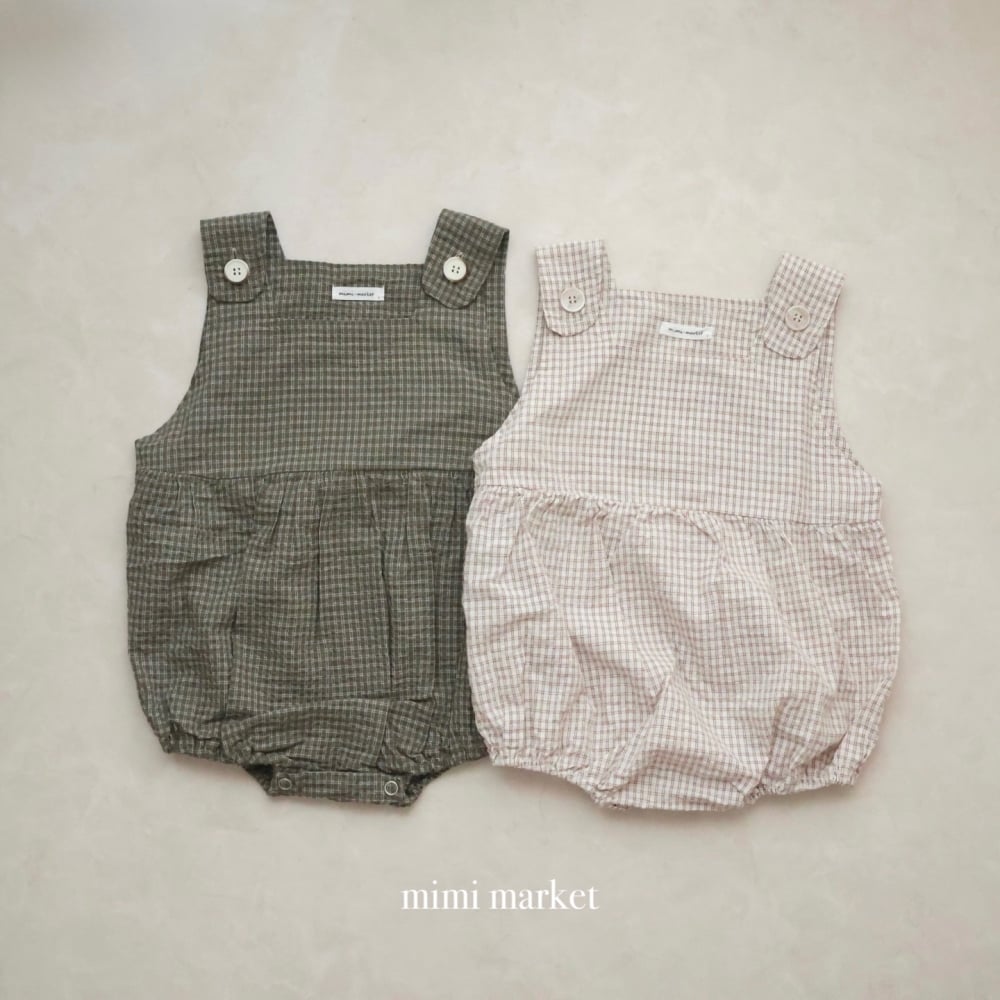 mimi market10 (75-85cm)  格子吊帶套裝
