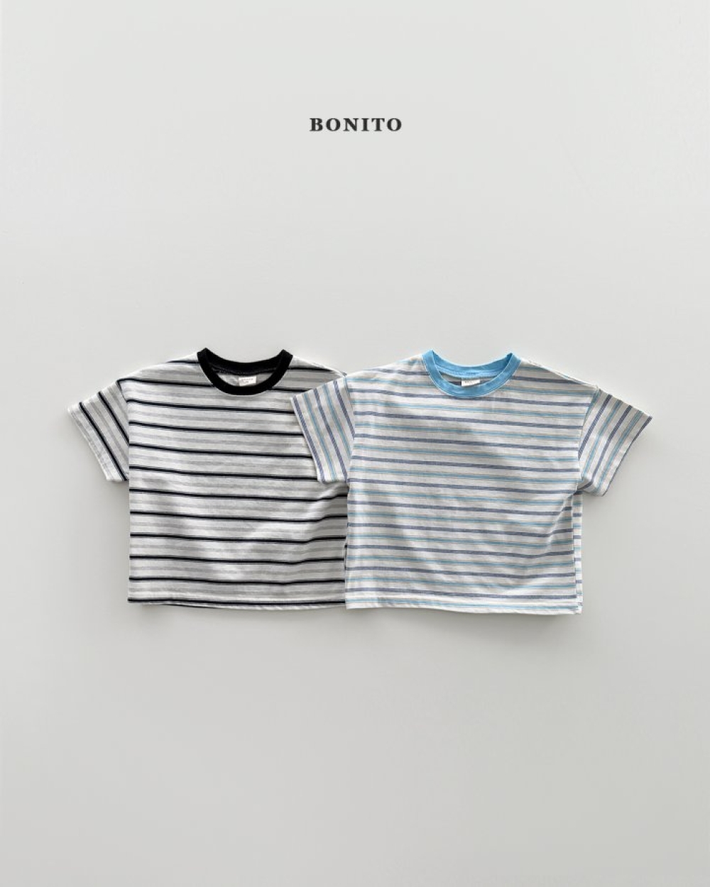 Bonito56｜(75cm-125cm) 2色變色條紋上衣