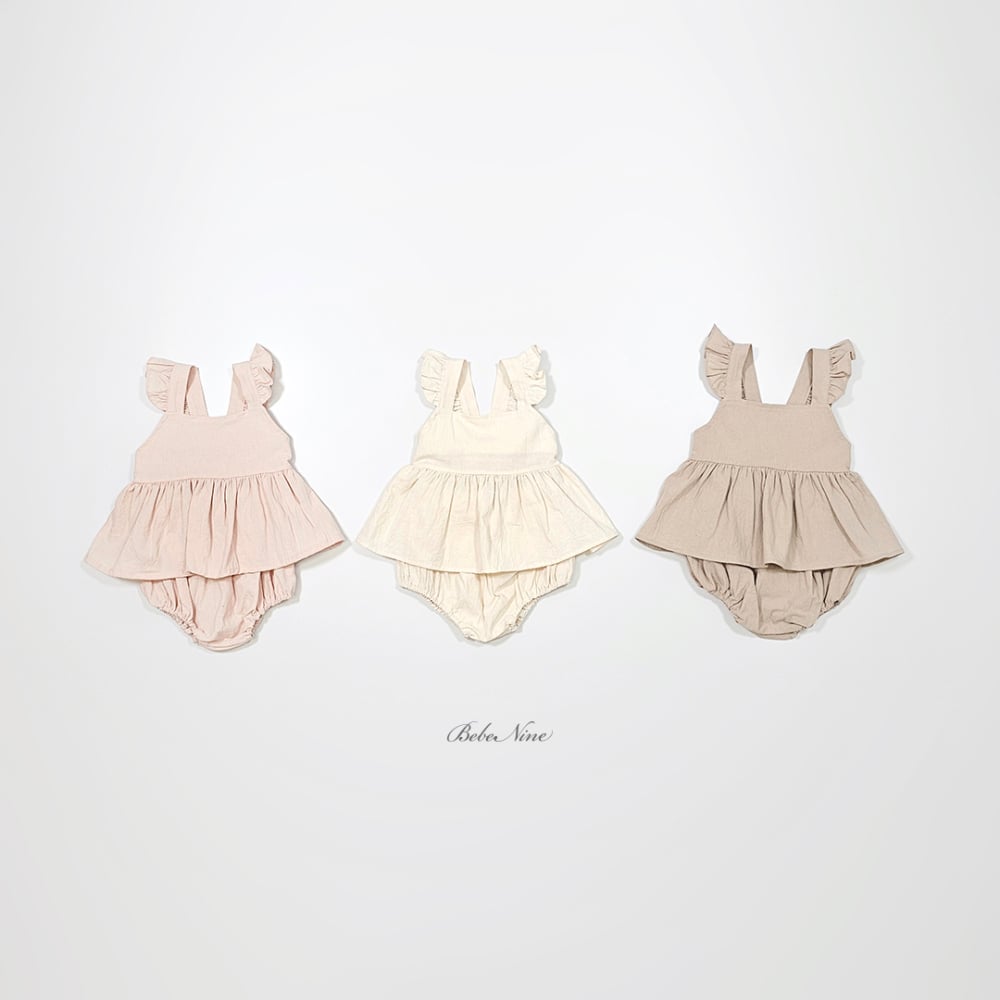 bebe nine37  (6m-24m) 3色小荷葉蛋糕套裝