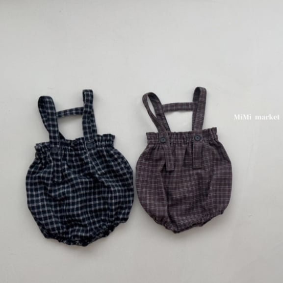 mimi market03 (65-85cm)  格紋吊帶包屁褲