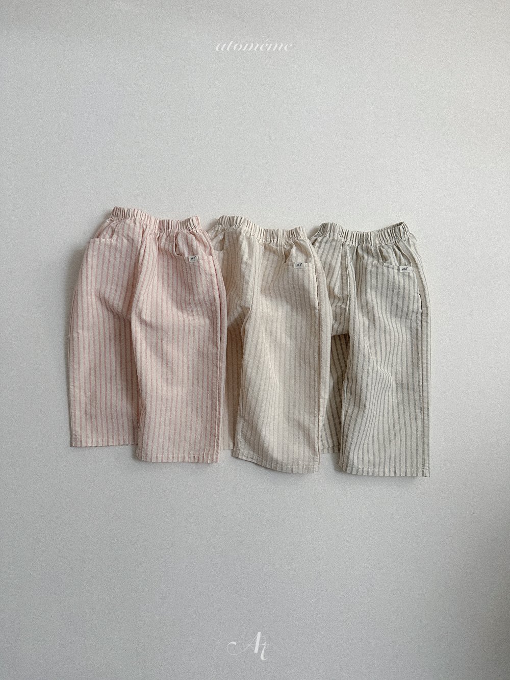 Atomeme01｜(70-110) 線條直筒長褲