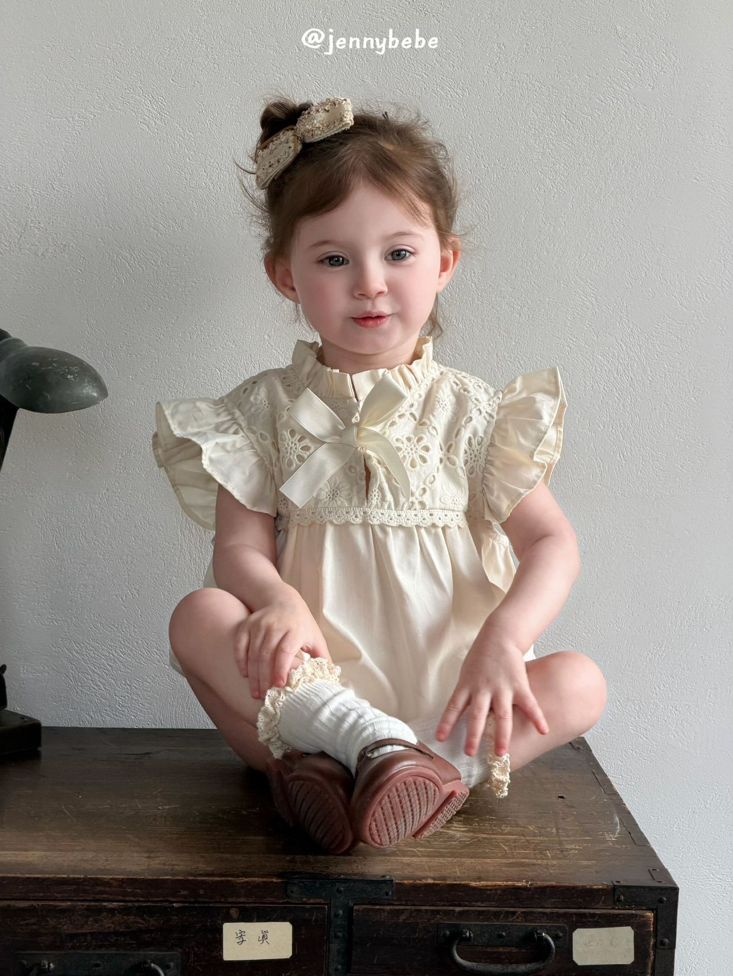 JE732｜(66-120cm) 刺繡緞帶包屁衣/洋裝