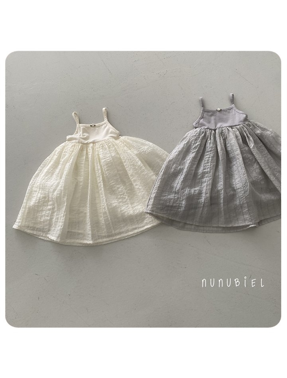 NUNU BIEL11｜(65-115cm) 玫瑰吊帶連身裙