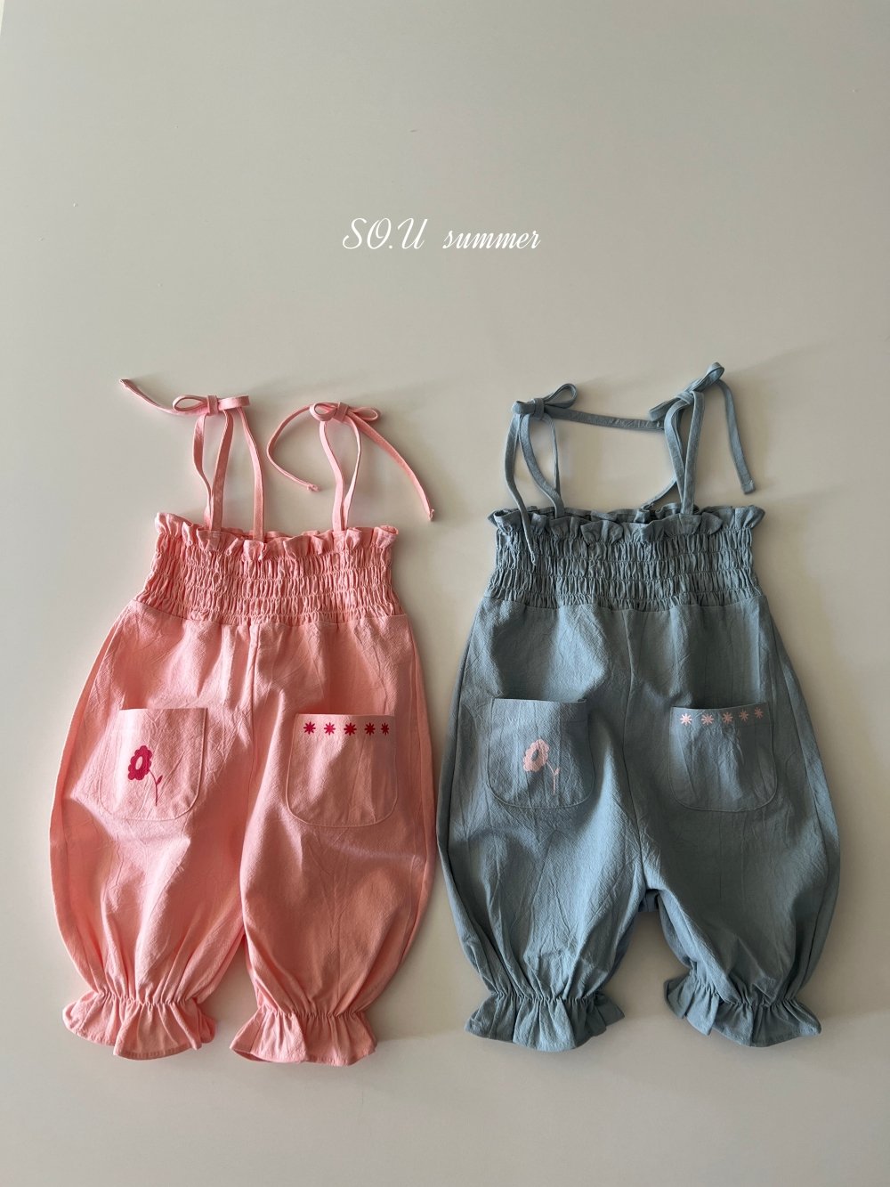 SO.U28｜(6m-4y) 印花綁帶連身褲