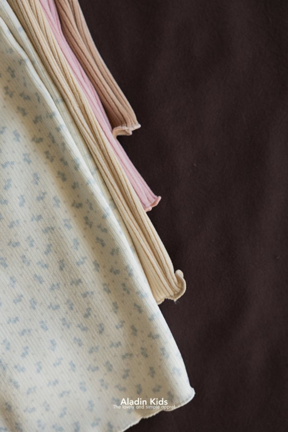 ALADIN04｜(75cm-114cm) 絲絨素面/碎花捲邊直筒褲