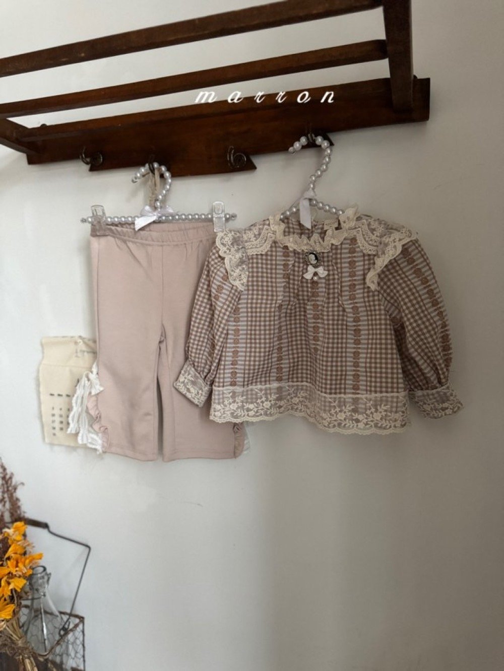 Marron14｜(1y-6y) 蕾絲花邊襯衫