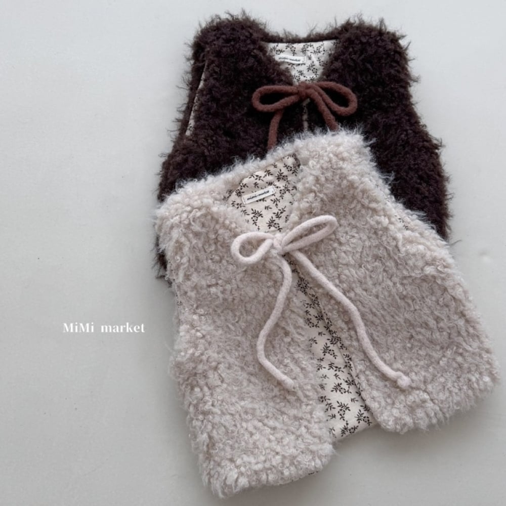 mimi market10 (65-85cm)  蝴蝶結背心外套