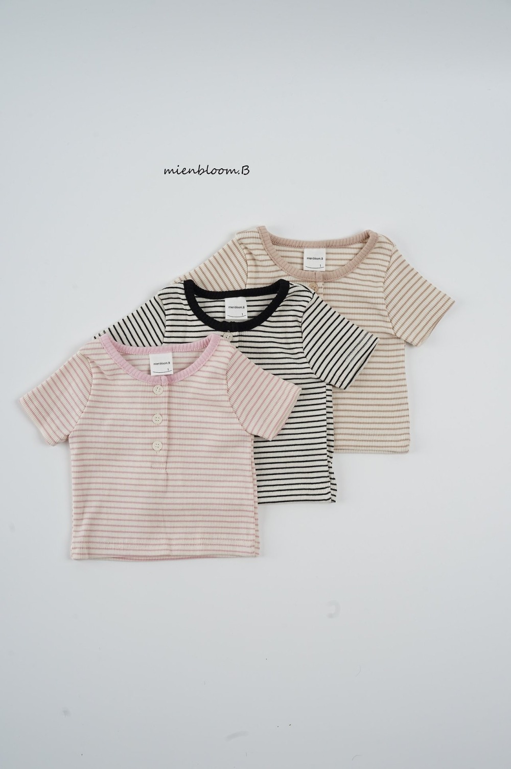 Bloom.b20｜(55cm-118cm) 條紋排扣上衣