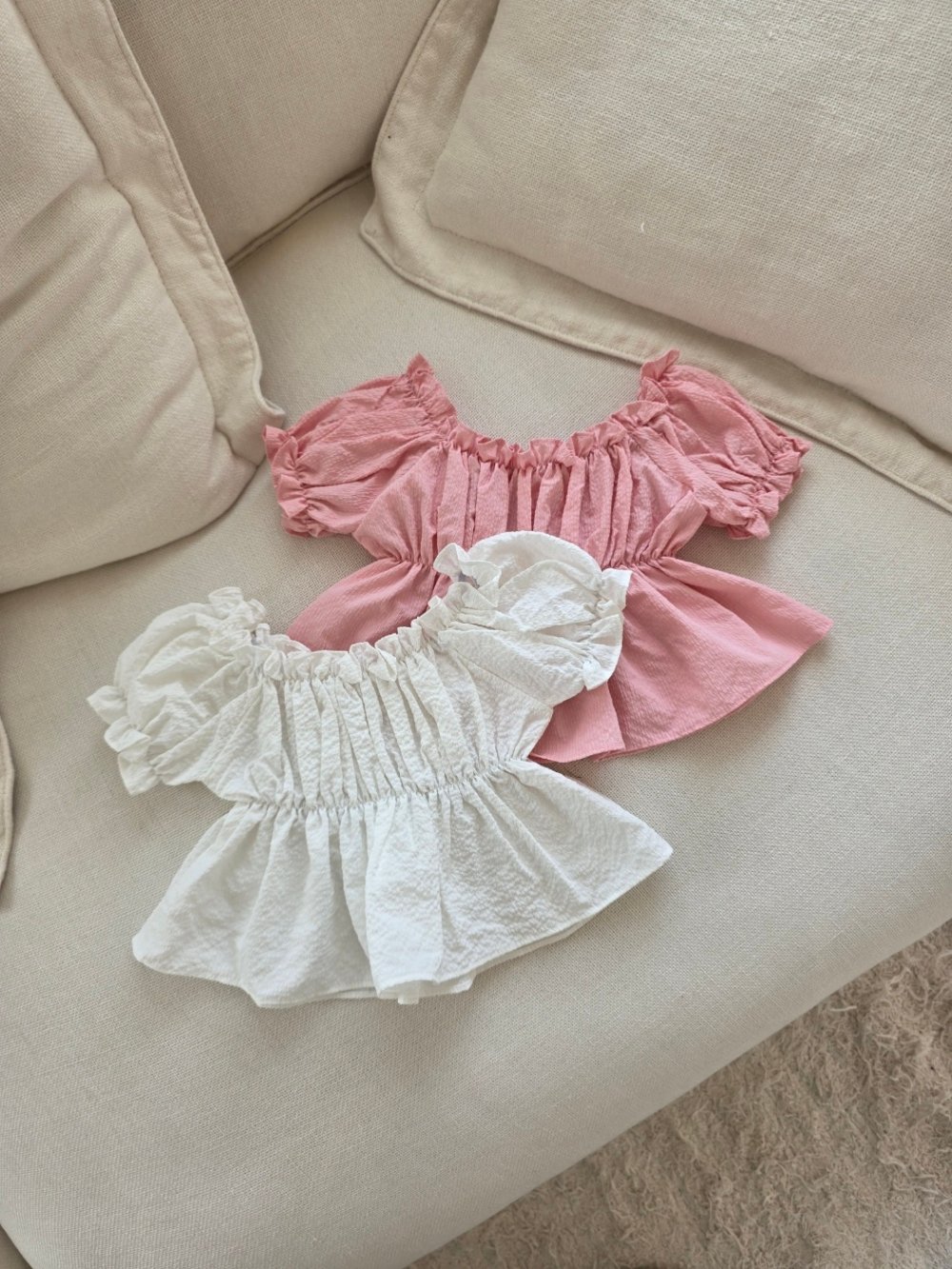 Color21｜(75-115cm) 抓皺縮口上衣