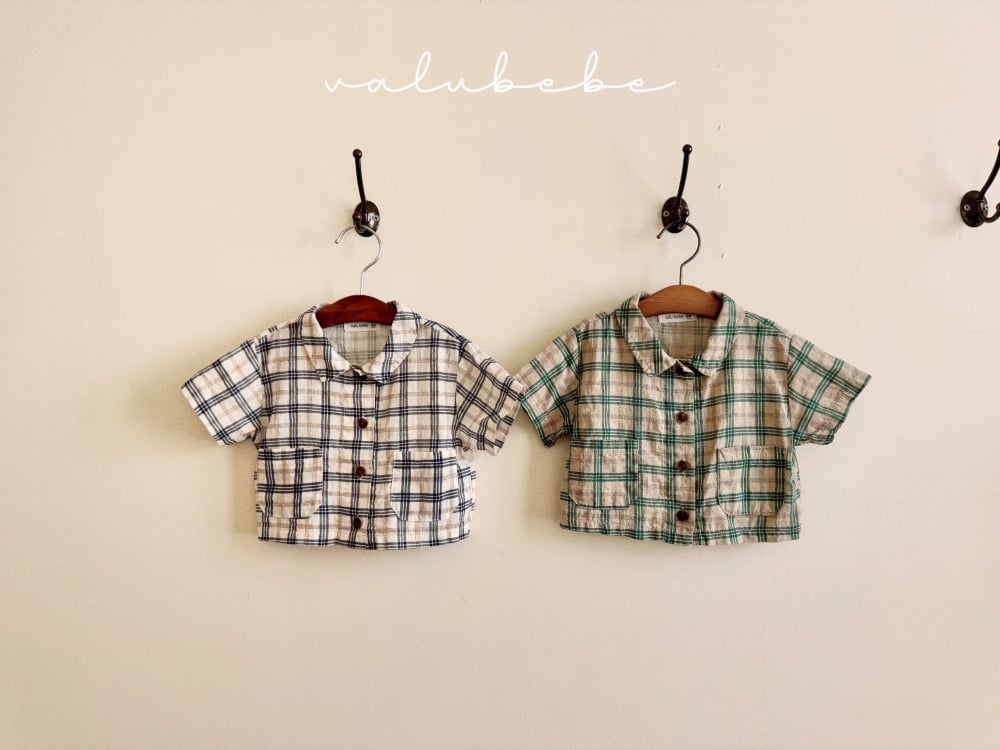 Valubebe 23｜(65-90cm) 復古格紋襯衫