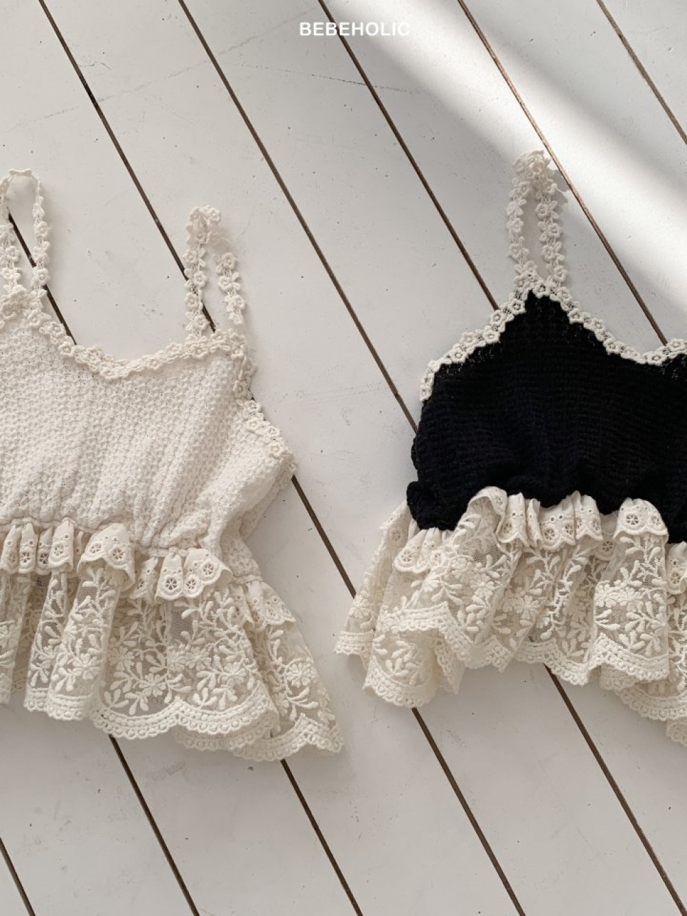 Bebe holic15｜(3m-18m) 針織蕾絲小花背心
