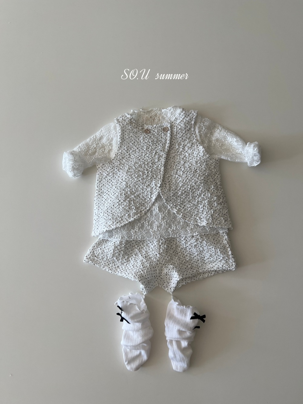 SO.U12｜(6m-4y) 抓皺碎點套裝