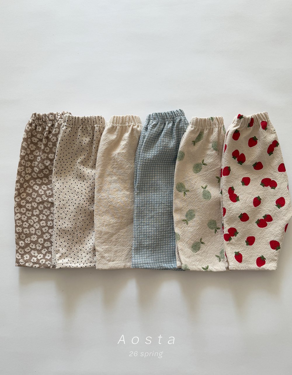 AOSTA41｜(6m-5y) 印花直筒長褲