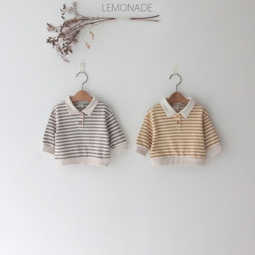 LEMONADE50｜(55cm-85cm) 2色有領條紋上衣