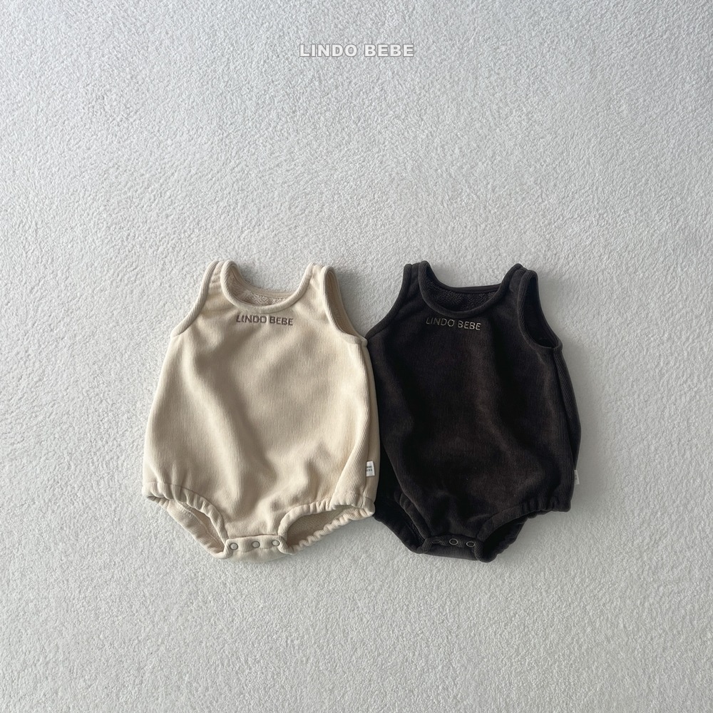 Lindo14｜(3m-18m) 壓紋刷毛背心包屁衣