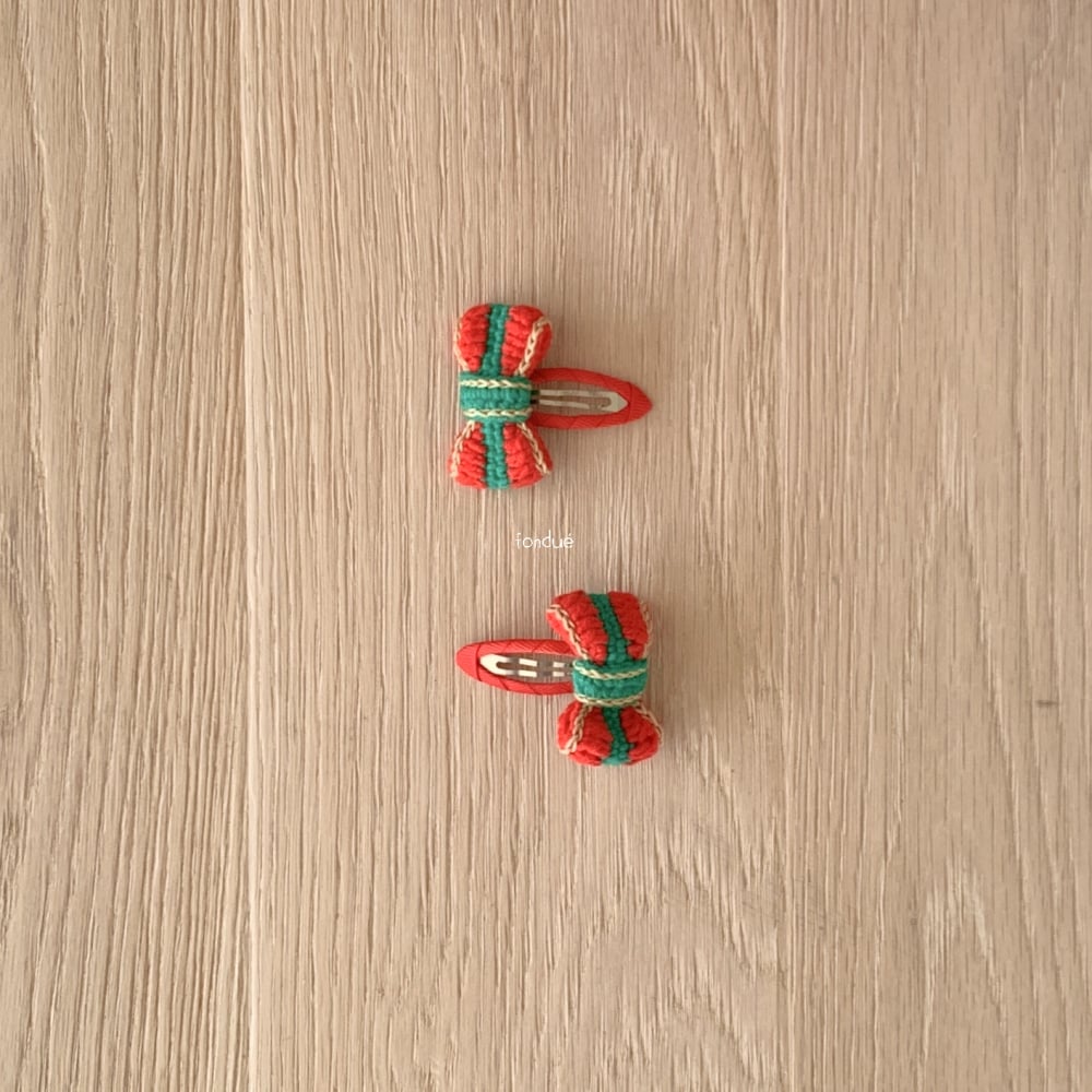 Fondue 41｜(Free)  聖誕蝴蝶結髮夾