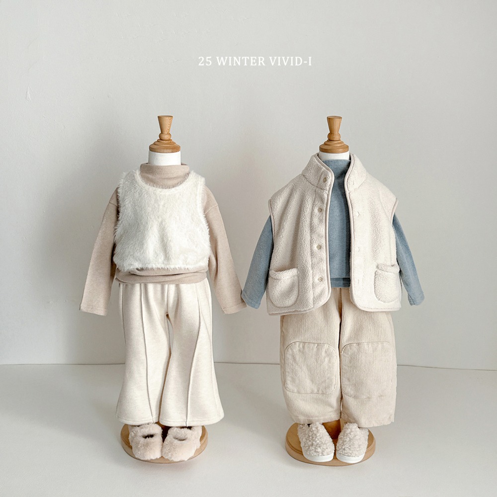 vivid34｜(78cm-125cm) 燈芯絨小布直筒長褲