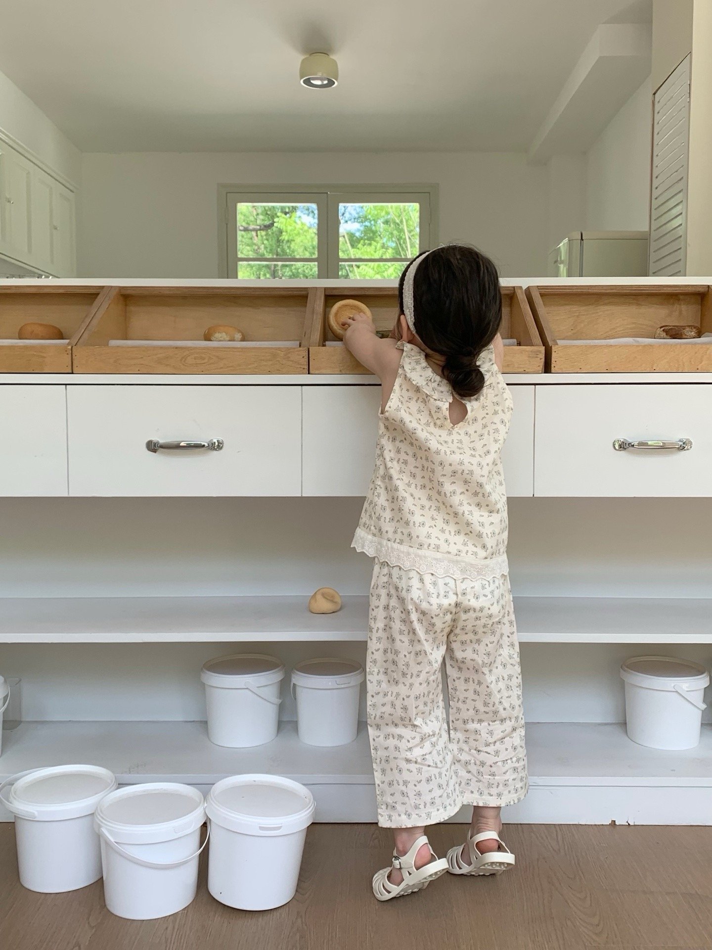 JE44｜(73-120cm) 碎花荷葉背心長褲套裝