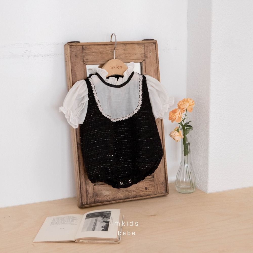 M-KIDS42｜(65-80cm) 雪紡小香風包屁衣