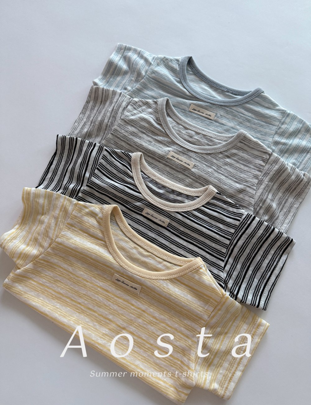 AOSTA19｜(6m-5y) 4款拼色條紋上衣