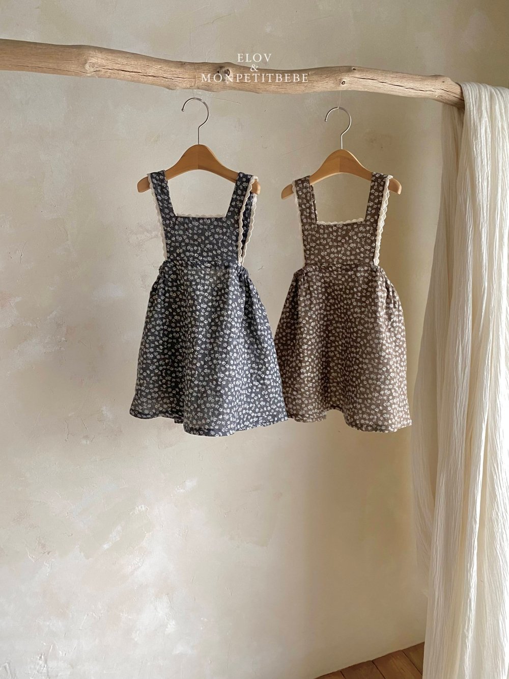 Monpetitbebe14｜(70-110cm) 花邊碎花洋裝