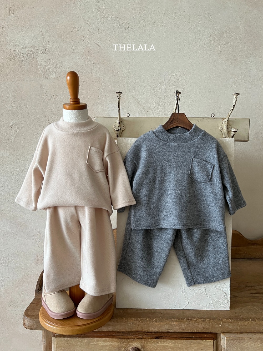 thelala51｜ (1y-6y) 素面口袋休閒套裝