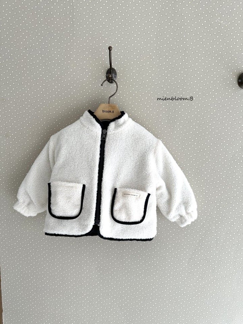 Bloom.b45｜(0m-24m/85cm-125cm) 蝴蝶結印花絎縫雙面刷毛外套