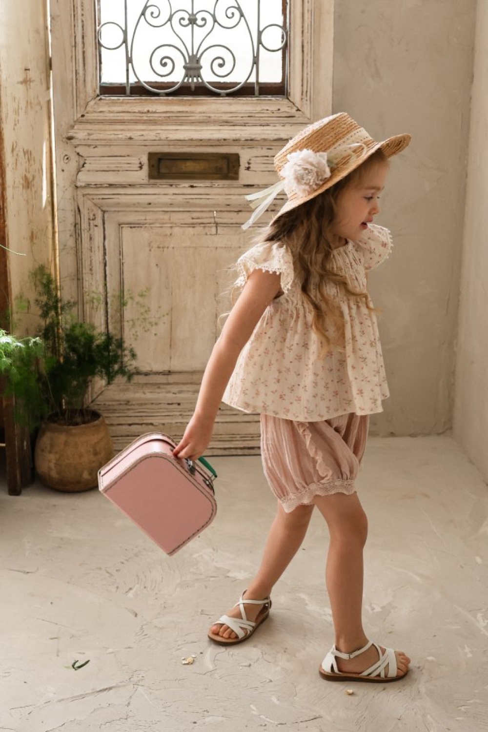 FLO01｜(75-140) 2色兩色蕾絲燈籠褲