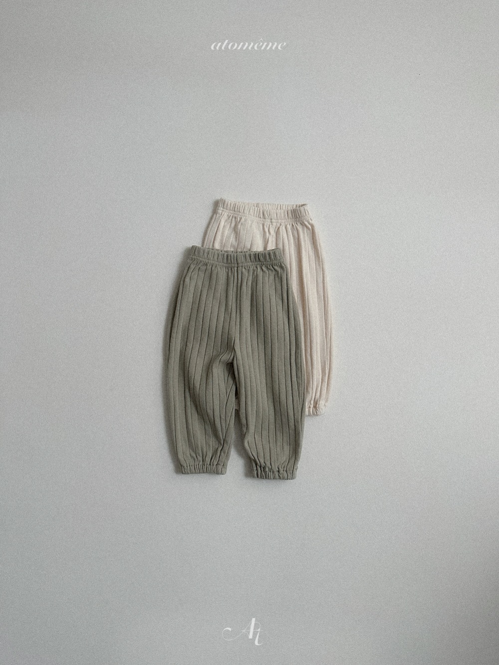 Atomeme23｜(70-110) 壓紋縮口休閒褲