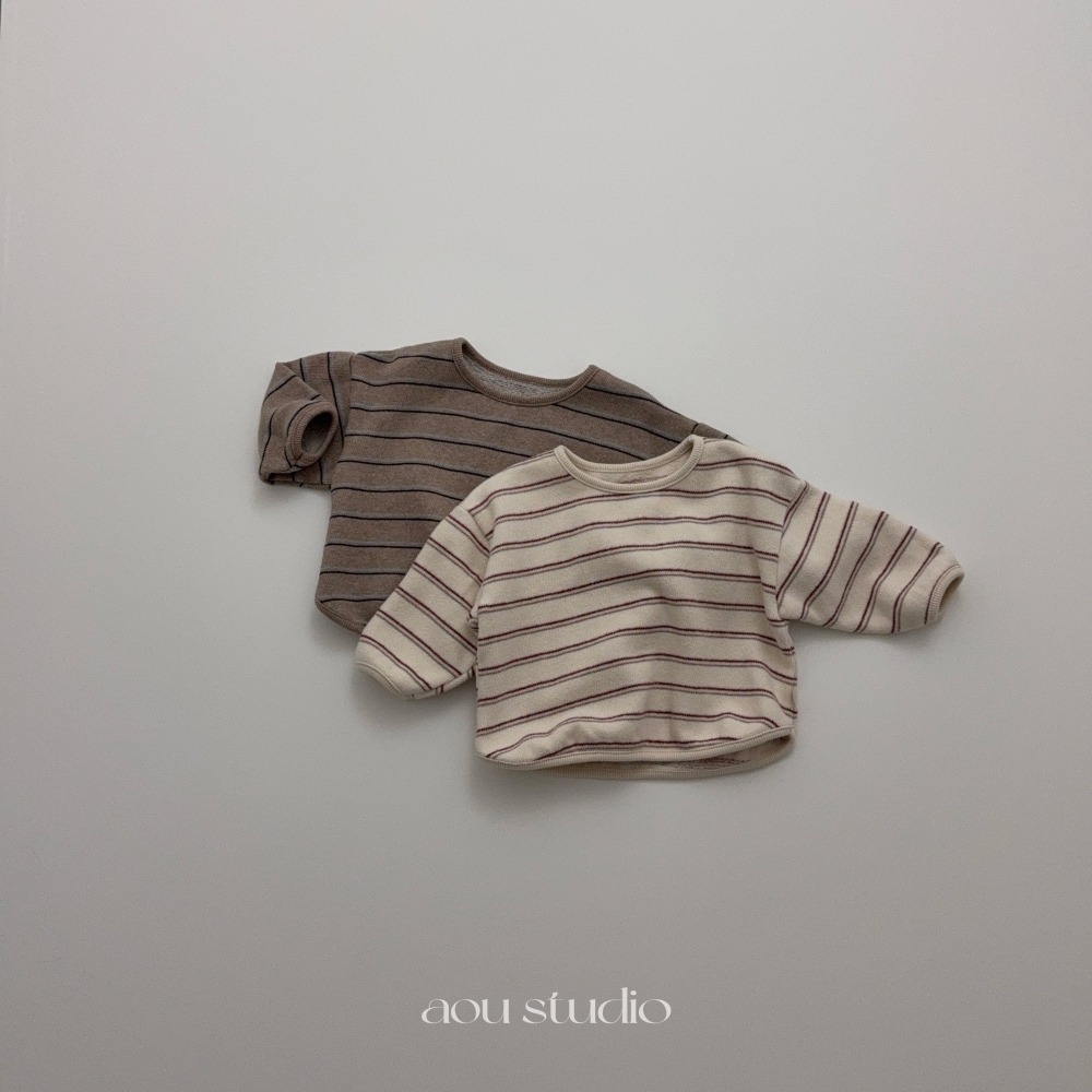 Aou 04｜ (70cm-110cm) 簡約雙條紋上衣