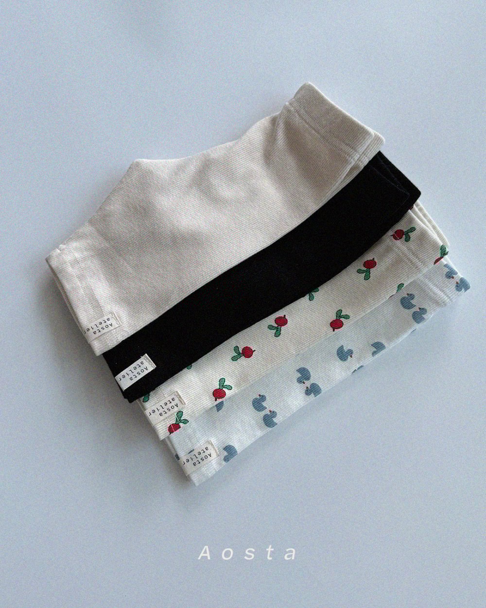 AOSTA44｜(6m-5y) 4款夏季羅紋緊身褲