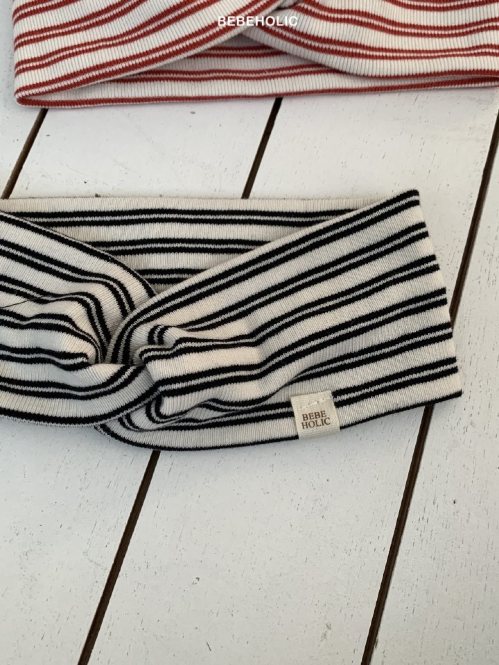 Bebe holic04｜(3m-18m) 扭結條紋髮帶