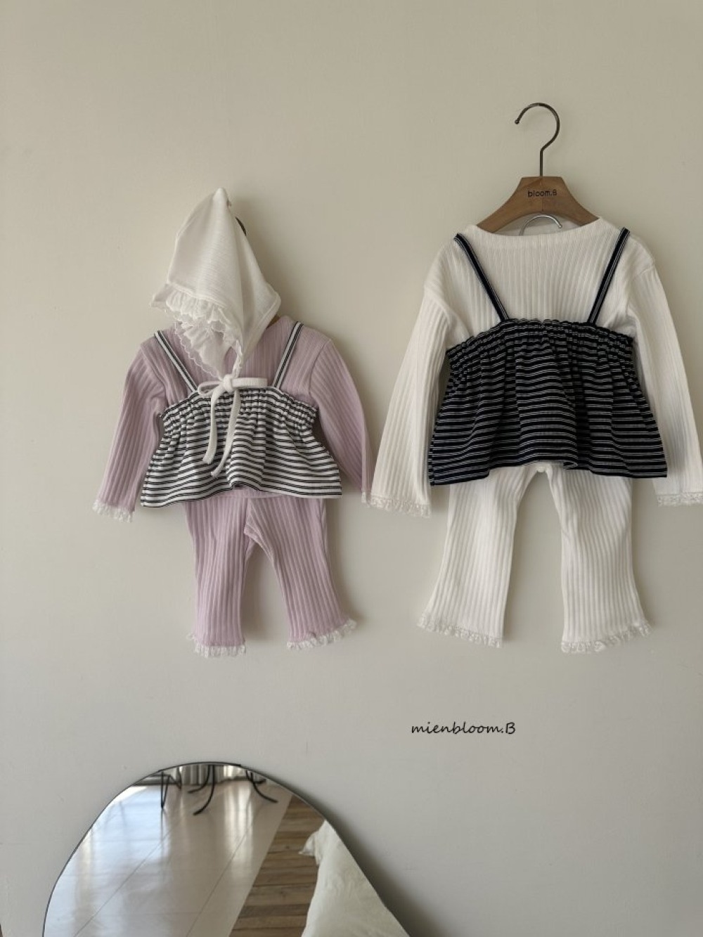 Bloom.b29｜(0m-7y) 羅紋蕾絲邊上衣
