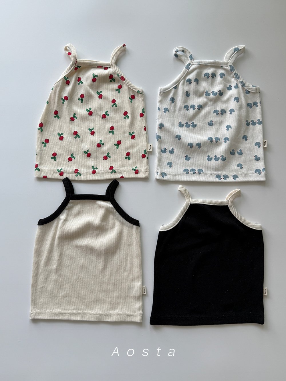 AOSTA49｜(6m-5y) 4款羅紋細肩小可愛